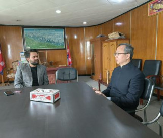 मेयर बालेन्द्र शाह र चिनिया राजदुत सेनसङ बिच भेटवार्ता