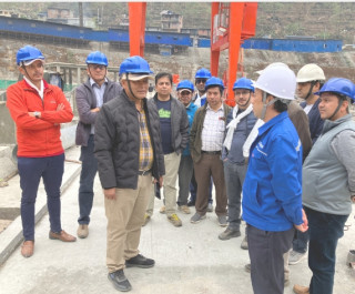 ४ महिनाभित्र विद्युत् उत्पादनको लक्ष्यकासाथ मध्य भोटेकोसीको निर्माण धमाधम