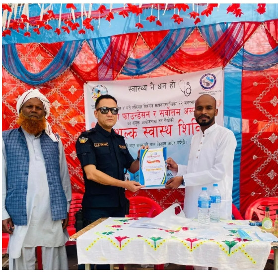 पर्सामा मासिक रुपमा वृहत स्वास्थ्य शिविर गर्ने प्रतिबद्वता : तबरेज आलम