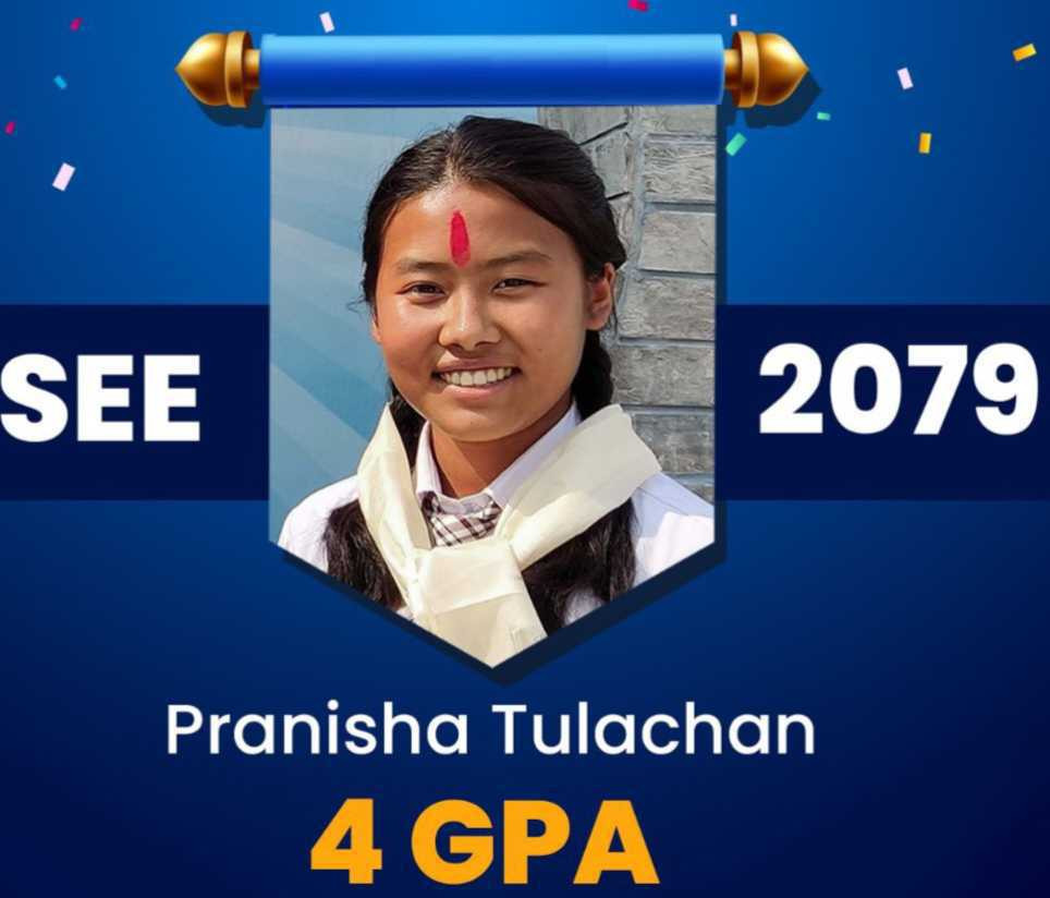 फिष्टेल एकेडेमी अध्ययनरत प्रनिसाले ४ जिपिए ल्याइन्