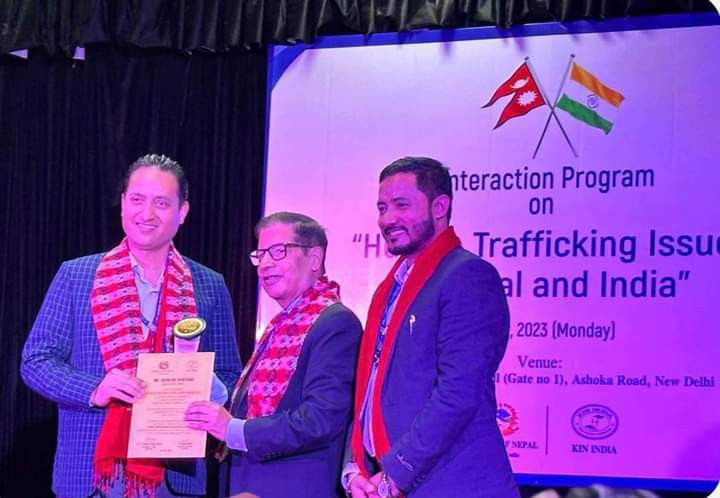 "अन्तर्राष्ट्रिय सामाजिक सेवा पुरस्कार” बाट गाेरखाका भट्टराई  सम्मानीत