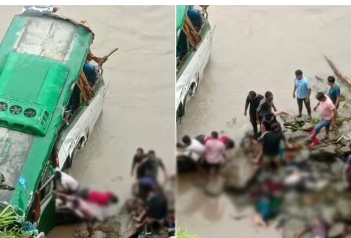 त्रिसुलीमा खसेको बसका १६ यात्रुको उद्वार ८ यात्रुकाे मृत्यु