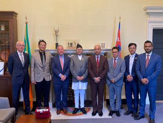 आयरल्याण्डमा सभामुख घिमिरेको भेटघाट सुरु, सिनेट अध्यक्षसँग भेट