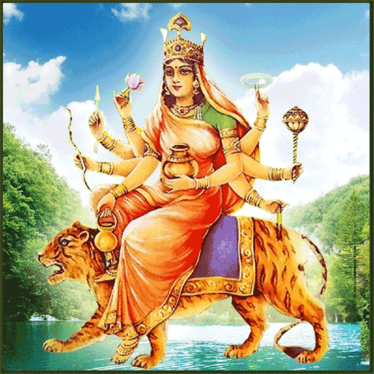 नवरात्रको चौथो दिन, माता कुष्माण्डाको पूजा आराधना गरिँदै