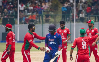 नेपालले ओमानलाई दियो १८५ रनको लक्ष्य