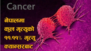नेपालमा क्यान्सरबाट ११.११ प्रतिशत मृत्यु