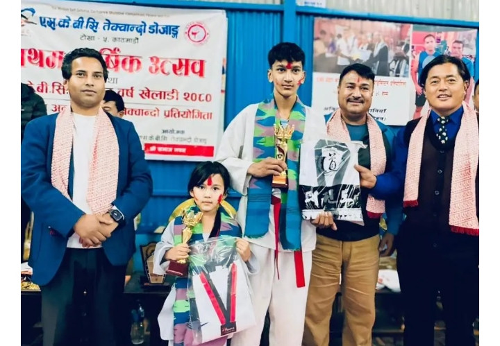 एसकेबीसी तेक्वान्दोमा सुजित र प्राप्ति उत्कृष्ट खेलाडी