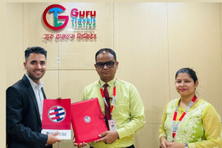 ग्लोबल आइएमई बैंक र गुरू ट्राभल्सबीच व्यवसायिक सम्झौता