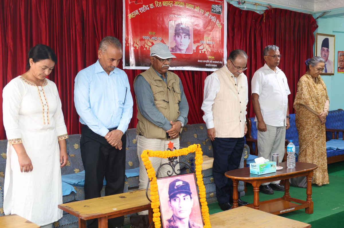 शहीद रीतबहादुर खड्का गतिशील क्रान्तिकारी नेता हुनुहुन्थ्यो : प्रधानमन्त्री
