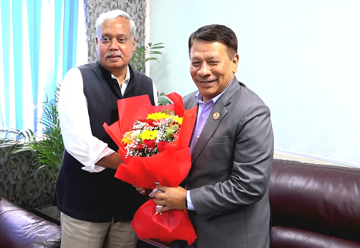 उपप्रधानमन्त्री सिंहसँग भारतीय राजदूतको शिष्टाचार भेट
