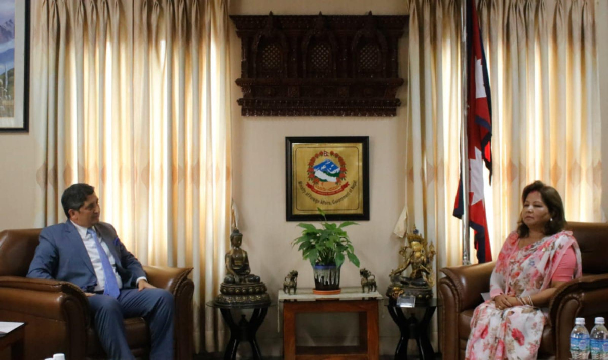 Courtesy meeting between Foreign Minister Dr. Arju Rana Deuba and Ambassador of Pakistan to Nepal Abrar H Hashmi