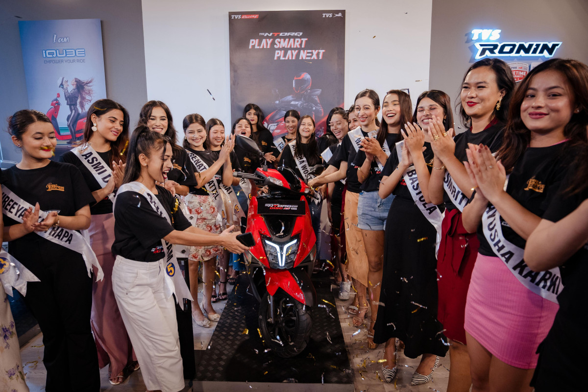 Ntorq Disc BS6 FI unveil from Miss Universe Nepal Top 22 contestant at NADA