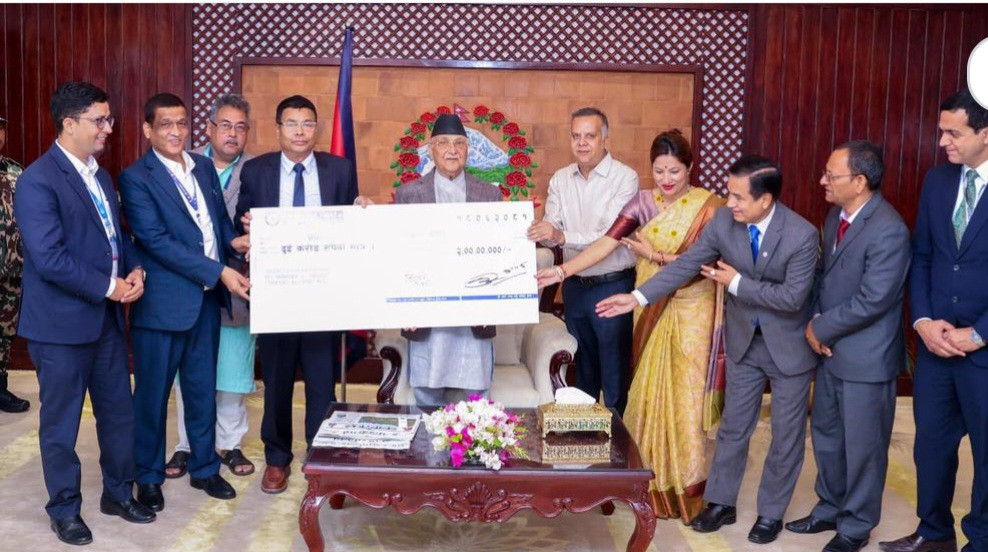 प्रधानमन्त्री उद्धार कोषमा नेपाल बैंकको दुुई करोड