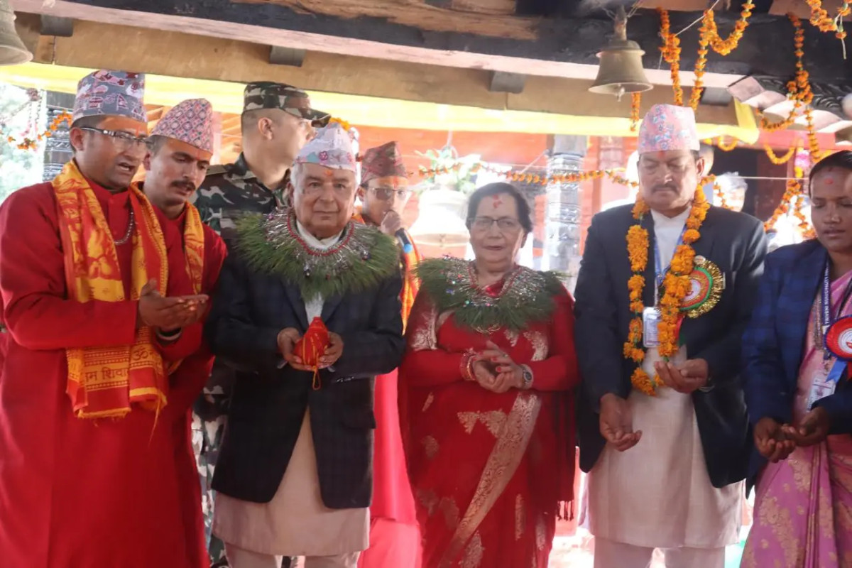 नाटयश्वरी मन्दिरको उद्घाटन गर्दै राष्ट्रपतिले भने, ‘स्वर्ग आएजस्तै भयो’