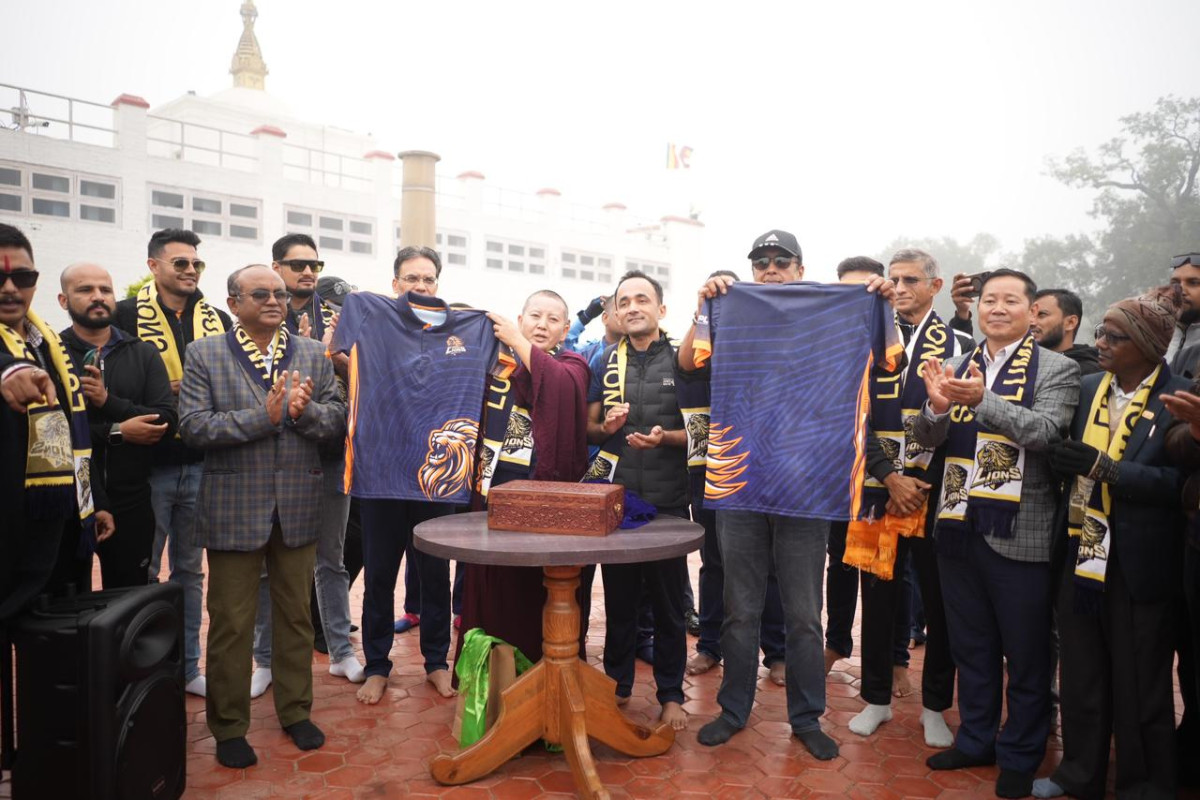 Ani Choying Drolma, Rajesh Hamal, and Rohit Poudel Unveil the Official Jersey of the Lumbini Lions