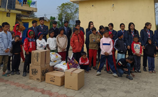 अंकुरम एकेडेमीका विद्यार्थीहरू द्वारा P2C2 का २९ बालबालिकालाई सहयोग