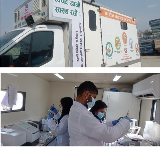 बल्खु कृषि तथा तरकारी बजारमा मोबाइल फुड ल्याब भ्यानमार्फत विषादी अवशेष परीक्षण