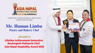 A distinguished Pastry Bakery chef Human Limbu has been honored in Dubai
