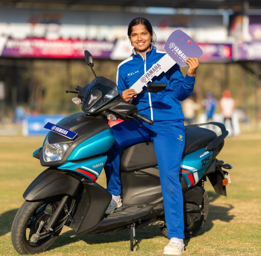 Yamaha RayZR 125FI Hybrid Awarded to Best Nepali Player of the Women’s T20I Triangular Series