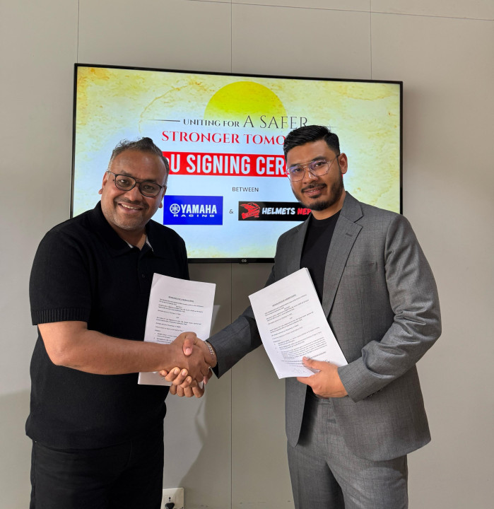 Business Agreement Between Yamaha Nepal and Helmets Nepal