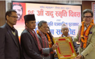 'यदु स्मृति पत्रकारिता पुरस्कार' दिलभूषण पाठकलाई प्रदान