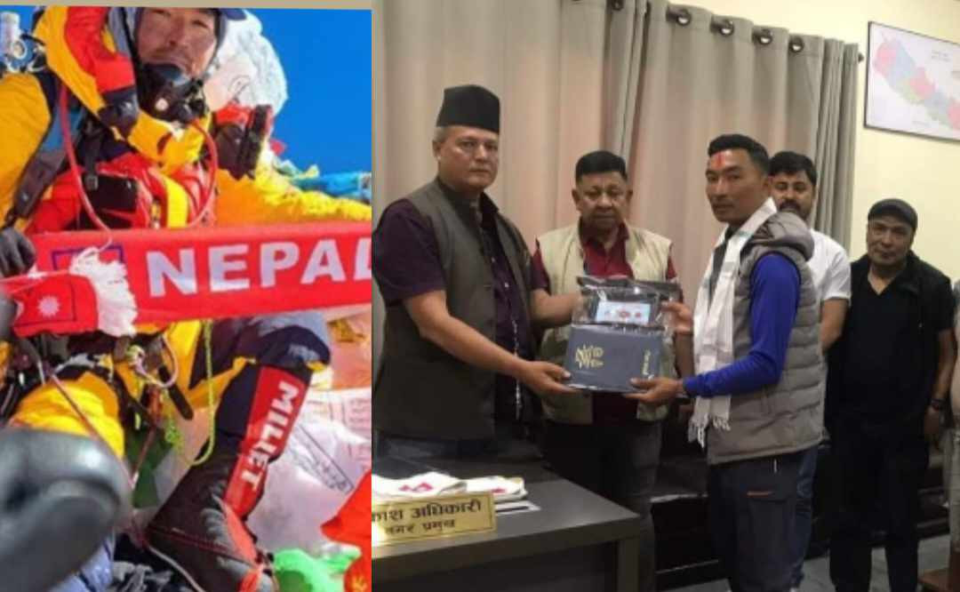 गिनिज वर्ल्ड रेकर्ड होल्डर सज्जन डंगोलद्वारा सगरमाथा सफल आरोहण, टोखा नगरपालिकाबाट विशेष सम्मान