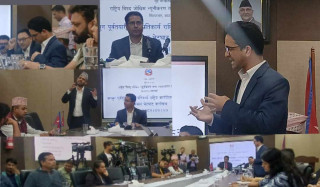 राष्ट्रिय  विपद् जाेखिम  न्यूनीकरण तथा व्यवस्थापन प्राधिकरणद्वारा मनसुन तयारीबारे पत्रकार भेटघाट