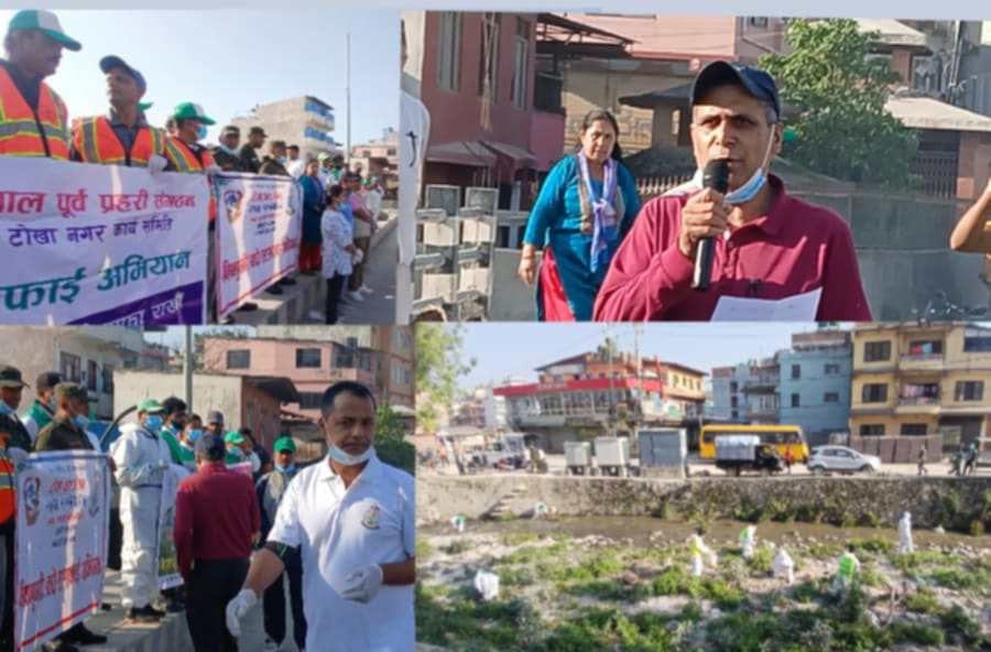 टोखामा नदी सरसफाई अभियानको ५४औं हप्ता सम्पन्न