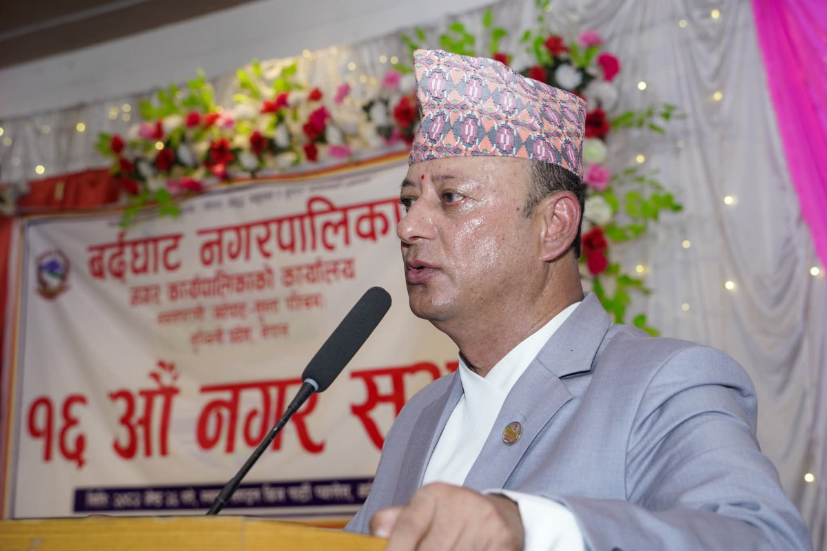 ऊर्जामन्त्री दीपक खड्का बर्दघाट नगरसभामाः "स्थानीय तह समृद्धिको मेरुदण्ड हो"