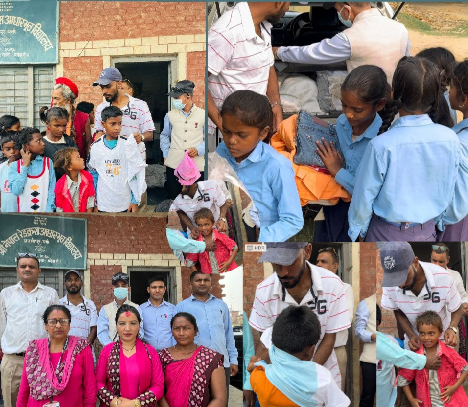 समाजसेवी तवरेज आलमद्वारा नेपाल रेडक्रस आधारभूत विद्यालयका विद्यार्थीहरूलाई गर्मीको लुगा वितरण