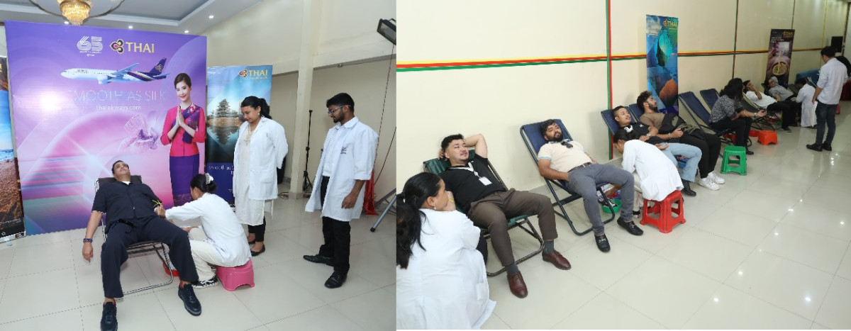 Thai Airways and GSA Society International Travels Host Successful "Give the Gift of Life" Blood Donation Drive in Kathmandu