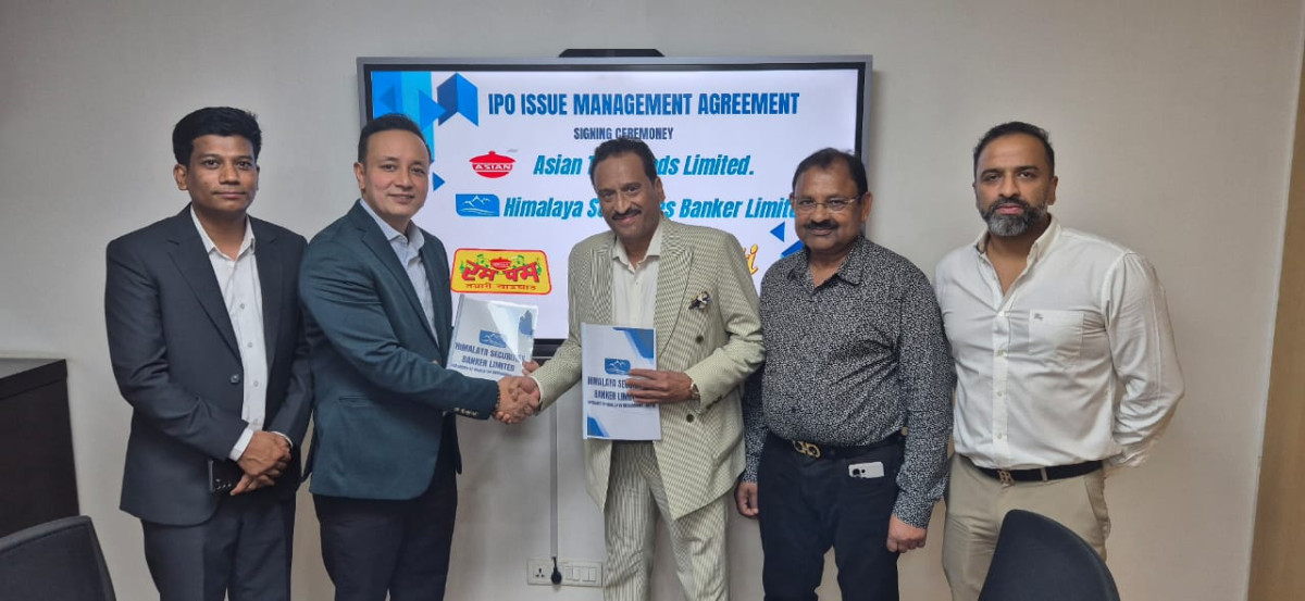 एशियन थाइ फुड्स लिमिटेडले आफ्नो आगामी आईपीओका लागि हिमालयन सेक्युरिटीज बैंकर लिमिटेडलाई निष्कासन प्रबन्धक नियुक्त गर्‍यो