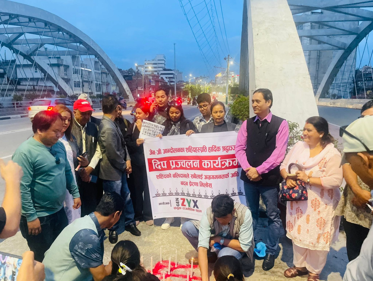जेनएक्सवाईको संयुक्त श्रद्धाञ्जली कार्यक्रम: जेन जी आन्दोलनका शहीदहरूप्रति सम्मान