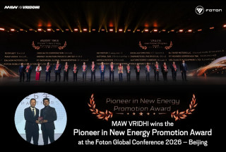 MAW Vridhi wins the "Pioneer in New Energy Promotion Award" at the Foton Global Conference 2026 – Beijing