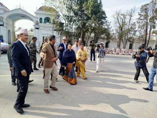 सिंहदरबारका क्षतिग्रस्त संरचना चाडै पुराहुनेमा पूर्वराष्ट्रपति भण्डारीको विश्वास