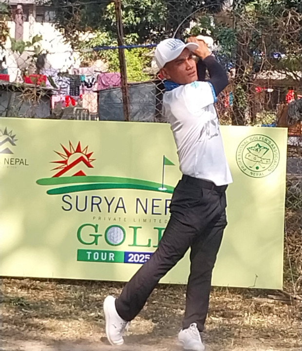 सूर्य नेपाल इस्टर्न ओपन, डिफेन्डिङ च्याम्पियन निरज ५ स्ट्रोकको अग्रता सहित शीर्षस्थानमा