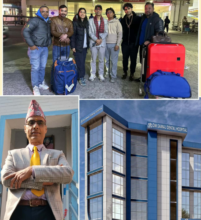 A new era begins in oral and maxillofacial treatment in Nepal, a grand welcome at the airport