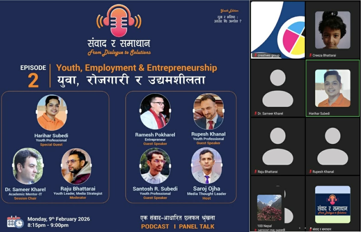 युवा रोजगारी र उद्यमशीलताः अवसर कि अन्योल? बिषयक संवादमूलक छलफल सम्पन्न