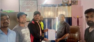 नेपाल तरुण दल बारा द्वारा पूर्वाधार विकास कार्यालय बारामा ज्ञापन पत्र