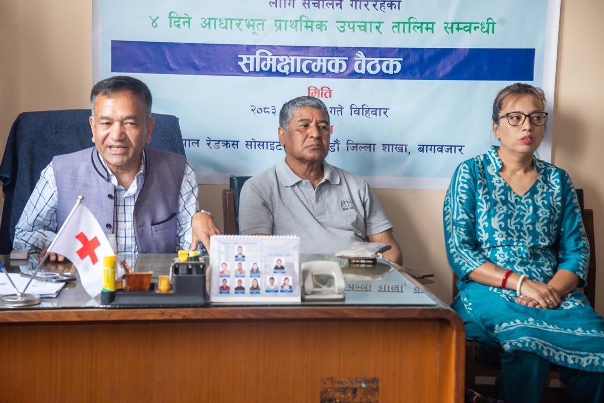 प्राथमिक उपचार तालिममा १५१ जनाले तालिम लिँदा ११४ जना महिला सहभागी : ज्येष्ठ नागरिकमा रुचि बढ्दो