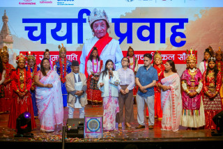 महानगरपालिकाकाबाट चर्या गुरु यज्ञमानपति बज्राचार्यलाई सम्मान