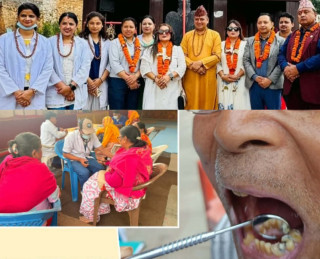 ॐ समाज डेण्टल अस्पतालद्वारा एकैदिन तीन स्थानमा स्वास्थ्य तथा M.N. Hospital काे सहभागी