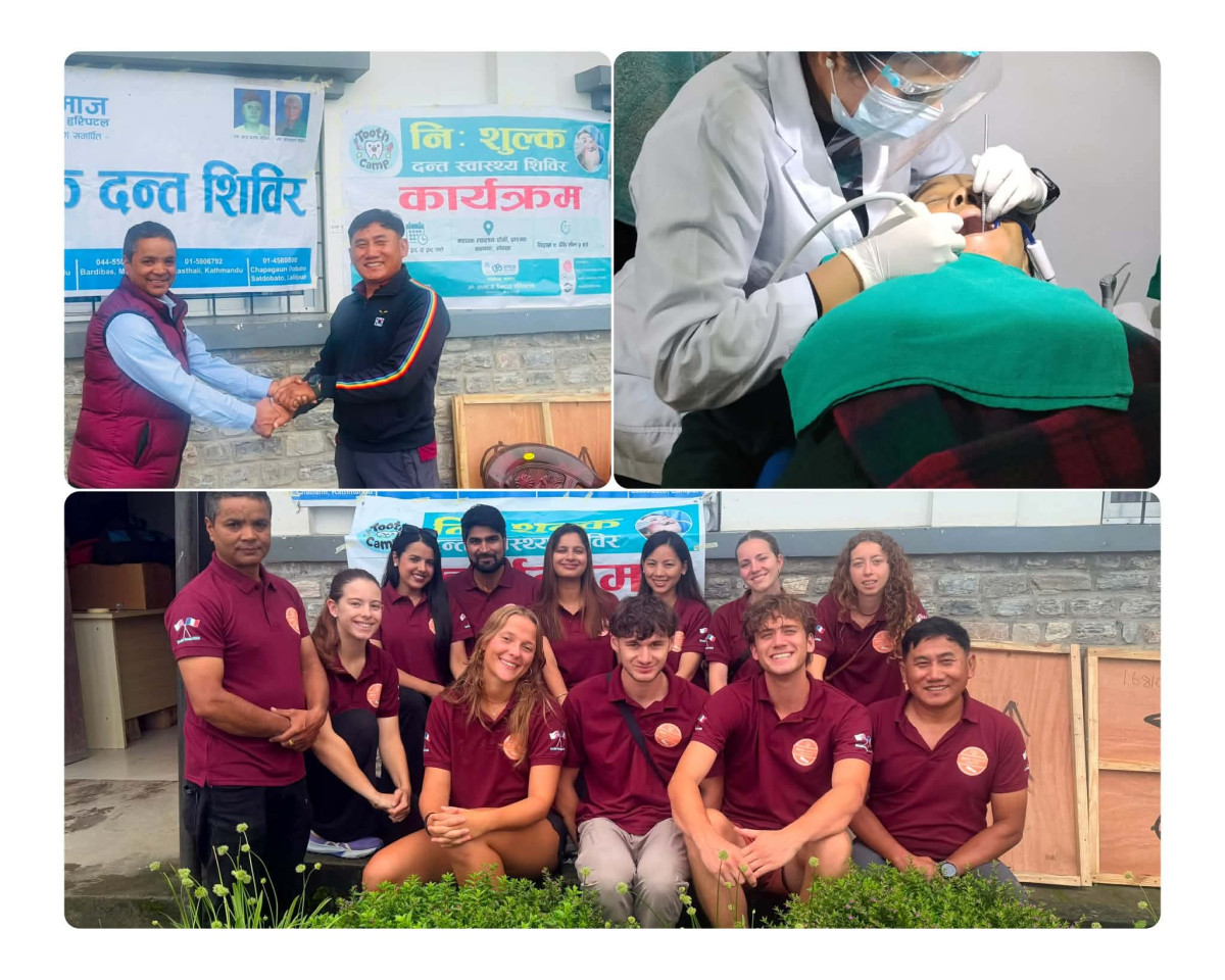 Free dental health camp in Barpak with participation of French medical students, 377 people received specialist dental services