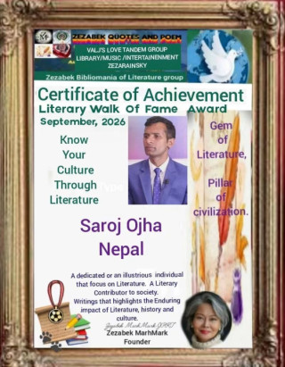 Ojha Honored with Literary Walk of Fame Award