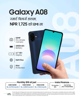 Samsung Nepal Launches Galaxy A08 LTE in Nepal: Everyday AI, Long-Lasting 6,000 mAh Battery and 6-Year OS & Security Updates